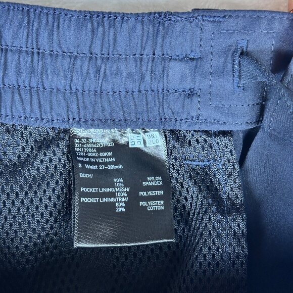 Uniqlo EZY Active Pants Men’s Small 27-30 Navy Quick Dry Ultra Stretch Trousers - Picture 3 of 10